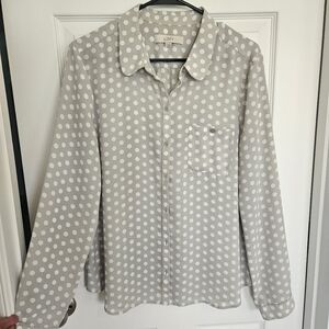 Loft Polka Dot Button Up Shirt